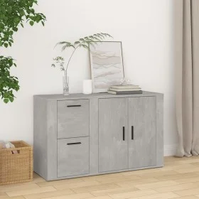 Concrete gray plywood sideboard 100x33x59.5 cm by vidaXL, Sideboards - Ref: Foro24-821000, Price: 105,78 €, Discount: %