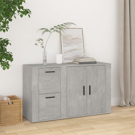 Aparador de madera contrachapada gris hormigón 100x33x59,5 cm de vidaXL, Aparadores - Ref: Foro24-821000, Precio: 108,03 €, D...