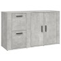 Aparador de madera contrachapada gris hormigón 100x33x59,5 cm de vidaXL, Aparadores - Ref: Foro24-821000, Precio: 108,03 €, D...