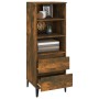 Aparador alto madera contrachapada roble ahumado 40x36x110 cm de vidaXL, Aparadores - Ref: Foro24-821249, Precio: 62,47 €, De...