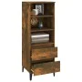 Aparador alto madera contrachapada roble ahumado 40x36x110 cm de vidaXL, Aparadores - Ref: Foro24-821249, Precio: 62,10 €, De...