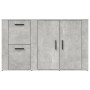 Aparador de madera contrachapada gris hormigón 100x33x59,5 cm de vidaXL, Aparadores - Ref: Foro24-821000, Precio: 108,03 €, D...