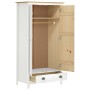 Armario de 2 puertas Hill madera maciza pino blanco 89x50x170cm en Armarios roperos | Comprar online en Foru.es