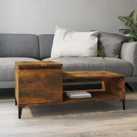 Mesa de centro madera contrachapada roble ahumado 100x50x45 cm de vidaXL, Mesas de centro - Ref: Foro24-821137, Precio: 48,42...