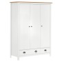 Armario de 3 puertas Hill Range madera pino blanco 127x50x170cm en Armarios roperos | Comprar online en Foru.es