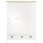 Armario de 3 puertas Hill Range madera pino blanco 127x50x170cm en Armarios roperos | Comprar online en Foru.es