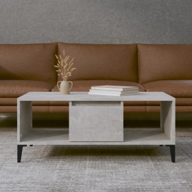 Mesa de centro madera contrachapada gris hormigón 90x50x36,5 cm de vidaXL, Mesas de centro - Ref: Foro24-821072, Precio: 69,7...