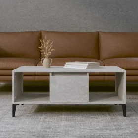 Plywood gray concrete coffee table 90x50x36.5 cm by vidaXL, Coffee table - Ref: Foro24-821072, Price: 56,71 €, Discount: %