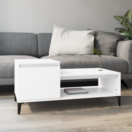 Mesa de centro madera contrachapada blanco 100x50x45 cm de vidaXL, Mesas de centro - Ref: Foro24-821132, Precio: 50,70 €, Des...