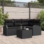Conjunto de sofá de jardín 5 pcs Negro ratán sintético en Sofás de exterior | Comprar online en Foru.es