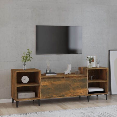Mueble para TV madera contrachapada roble ahumado 160x35x55 cm de vidaXL, Muebles TV - Ref: Foro24-821201, Precio: 92,35 €, D...