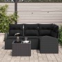 Conjunto de sofá de jardín 5 pcs Negro ratán sintético en Sofás de exterior | Comprar online en Foru.es