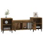 Mueble para TV madera contrachapada roble ahumado 160x35x55 cm de vidaXL, Muebles TV - Ref: Foro24-821201, Precio: 92,35 €, D...