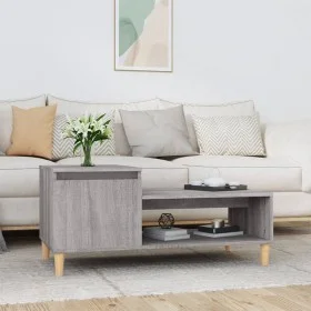 Mesa de centro madera contrachapada gris Sonoma 100x50x45 cm de vidaXL, Mesas de centro - Ref: Foro24-821130, Precio: 54,17 €...