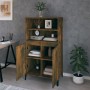 Aparador alto madera contrachapada roble ahumado 60x36x110 cm de vidaXL, Aparadores - Ref: Foro24-821233, Precio: 91,36 €, De...
