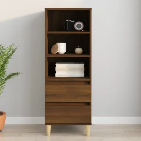 Aparador alto madera contrachapada roble marrón 40x36x110 cm de vidaXL, Aparadores - Ref: Foro24-821243, Precio: 62,57 €, Des...