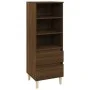 Aparador alto madera contrachapada roble marrón 40x36x110 cm de vidaXL, Aparadores - Ref: Foro24-821243, Precio: 62,57 €, Des...