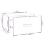 Mesitas de noche de pared 2 uds negro 40x29,5x22 cm de vidaXL, Taquillas y armarios de almacenamiento - Ref: Foro24-820995, P...