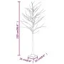 Abedul artificial blanco con 128 LED blanco cálido 220 cm de vidaXL, Arboles de navidad - Ref: Foro24-345145, Precio: 77,08 €...