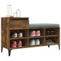 Mueble zapatero madera contrachapada roble ahumado 102x36x60 cm de vidaXL, Zapateros y organizadores de calzado - Ref: Foro24...