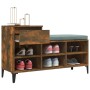 Mueble zapatero madera contrachapada roble ahumado 102x36x60 cm de vidaXL, Zapateros y organizadores de calzado - Ref: Foro24...