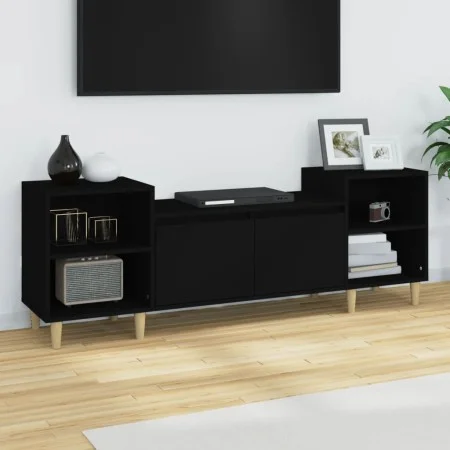 Mueble para TV madera contrachapada negro 160x35x55 cm de vidaXL, Muebles TV - Ref: Foro24-821189, Precio: 88,28 €, Descuento: %