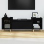 Mueble para TV madera contrachapada negro 160x35x55 cm de vidaXL, Muebles TV - Ref: Foro24-821189, Precio: 89,30 €, Descuento: %