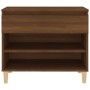 Mueble zapatero madera contrachapada roble marrón 70x36x60 cm de vidaXL, Zapateros y organizadores de calzado - Ref: Foro24-8...