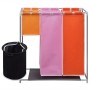 Cesto de ropa sucia 2 unidades 3 secciones con cubo de lavado de vidaXL, Cestas para ropa - Ref: Foro24-3051492, Precio: 64,4...