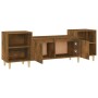 Mueble para TV madera contrachapada roble ahumado 160x35x55 cm de vidaXL, Muebles TV - Ref: Foro24-821193, Precio: 72,61 €, D...