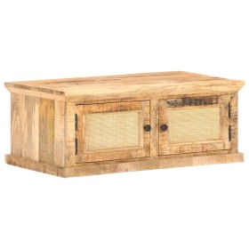 Mesa de centro madera maciza de mango caña natural 90x50x35 cm en Mesas de centro | Comprar online en Foru.es