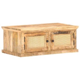 Mesa de centro madera maciza de mango caña natural 90x50x35 cm en Mesas de centro | Comprar online en Foru.es