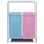 Cesto clasificador ropa sucia 2 uds 2 secciones con tendedero de vidaXL, Cestas para ropa - Ref: Foro24-3051493, Precio: 48,5...