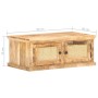 Mesa de centro madera maciza de mango caña natural 90x50x35 cm en Mesas de centro | Comprar online en Foru.es