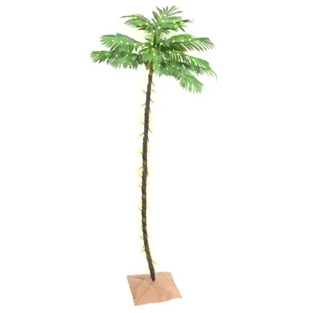 Palmera artificial con 136 LED blanco cálido 220 cm de vidaXL, Arboles de navidad - Ref: Foro24-345139, Precio: 63,82 €, Desc...