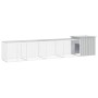 Gallinero de acero galvanizado gris 500x91x100 cm de vidaXL, Jaulas y habitáculos para animales pequeños - Ref: Foro24-310646...