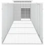 Gallinero de acero galvanizado gris 500x91x100 cm de vidaXL, Jaulas y habitáculos para animales pequeños - Ref: Foro24-310646...