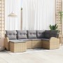 Conjunto de sofás de jardín 6 pcs Beige ratán sintético en Sofás de exterior | Comprar online en Foru.es