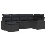 Conjunto de sofás de jardín 6 pcs Negro ratán sintético en Sofás de exterior | Comprar online en Foru.es