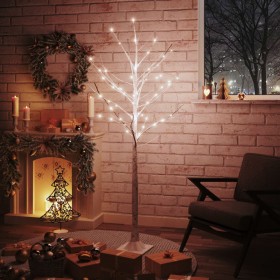 Abedul artificial blanco con 96 LEDs blanco cálido 180 cm de vidaXL, Arboles de navidad - Ref: Foro24-345144, Precio: 63,07 €...
