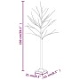 Abedul artificial blanco con 72 LEDs blanco cálido 150 cm de vidaXL, Arboles de navidad - Ref: Foro24-345143, Precio: 43,96 €...