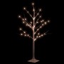 Abedul artificial blanco con 48 LED blanco cálido 120 cm de vidaXL, Arboles de navidad - Ref: Foro24-345142, Precio: 35,44 €,...