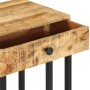 Mesa auxiliar forma de U madera maciza de mango 45x30x61 cm en Mesas auxiliares | Comprar online en Foru.es