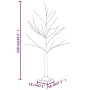 Abedul artificial blanco con 48 LED blanco cálido 120 cm de vidaXL, Arboles de navidad - Ref: Foro24-345142, Precio: 35,44 €,...