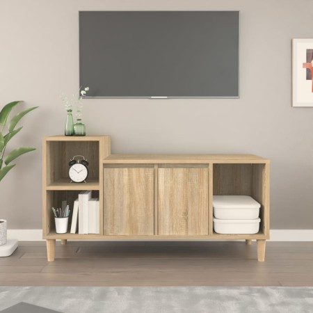 Mueble para TV madera contrachapada roble Sonoma 100x35x55 cm de vidaXL, Muebles TV - Ref: Foro24-821175, Precio: 65,92 €, De...