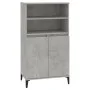 Aparador alto madera contrachapada gris hormigón 60x36x110 cm de vidaXL, Aparadores - Ref: Foro24-821232, Precio: 97,73 €, De...