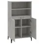 Aparador alto madera contrachapada gris hormigón 60x36x110 cm de vidaXL, Aparadores - Ref: Foro24-821232, Precio: 97,73 €, De...