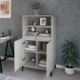 Aparador alto madera contrachapada gris hormigón 60x36x110 cm de vidaXL, Aparadores - Ref: Foro24-821232, Precio: 97,73 €, De...