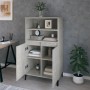 Aparador alto madera contrachapada gris hormigón 60x36x110 cm de vidaXL, Aparadores - Ref: Foro24-821232, Precio: 98,72 €, De...