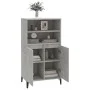 Aparador alto madera contrachapada gris hormigón 60x36x110 cm de vidaXL, Aparadores - Ref: Foro24-821232, Precio: 97,73 €, De...